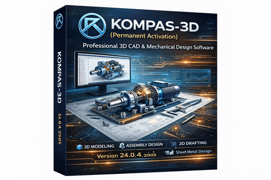 KOMPAS-3D (Permanent Activation) – Professional 3D CAD & Mechanical Design Software (v24.0.4.2905)